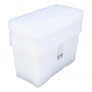 Wham Crystal Plastic Storage Box & Lid Size 19 110 Litre